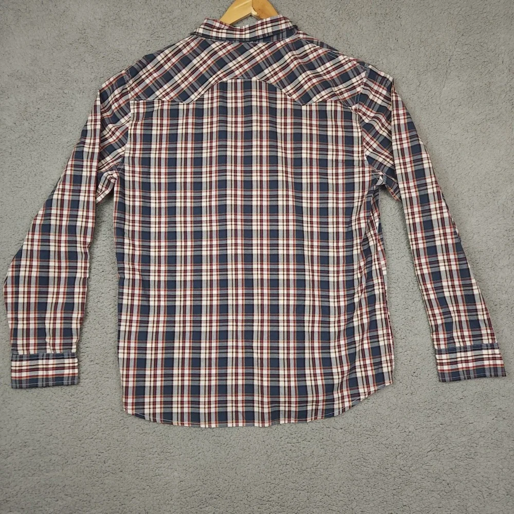Levis Shirt Mens Extra Large Peral Snap Plaid‎ Long Sleeve Western